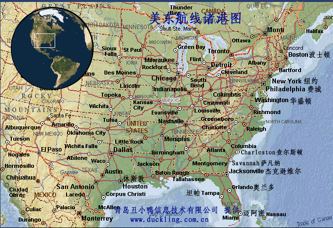 世界各国港口图 港口航线港口图  世界各大港口分布图